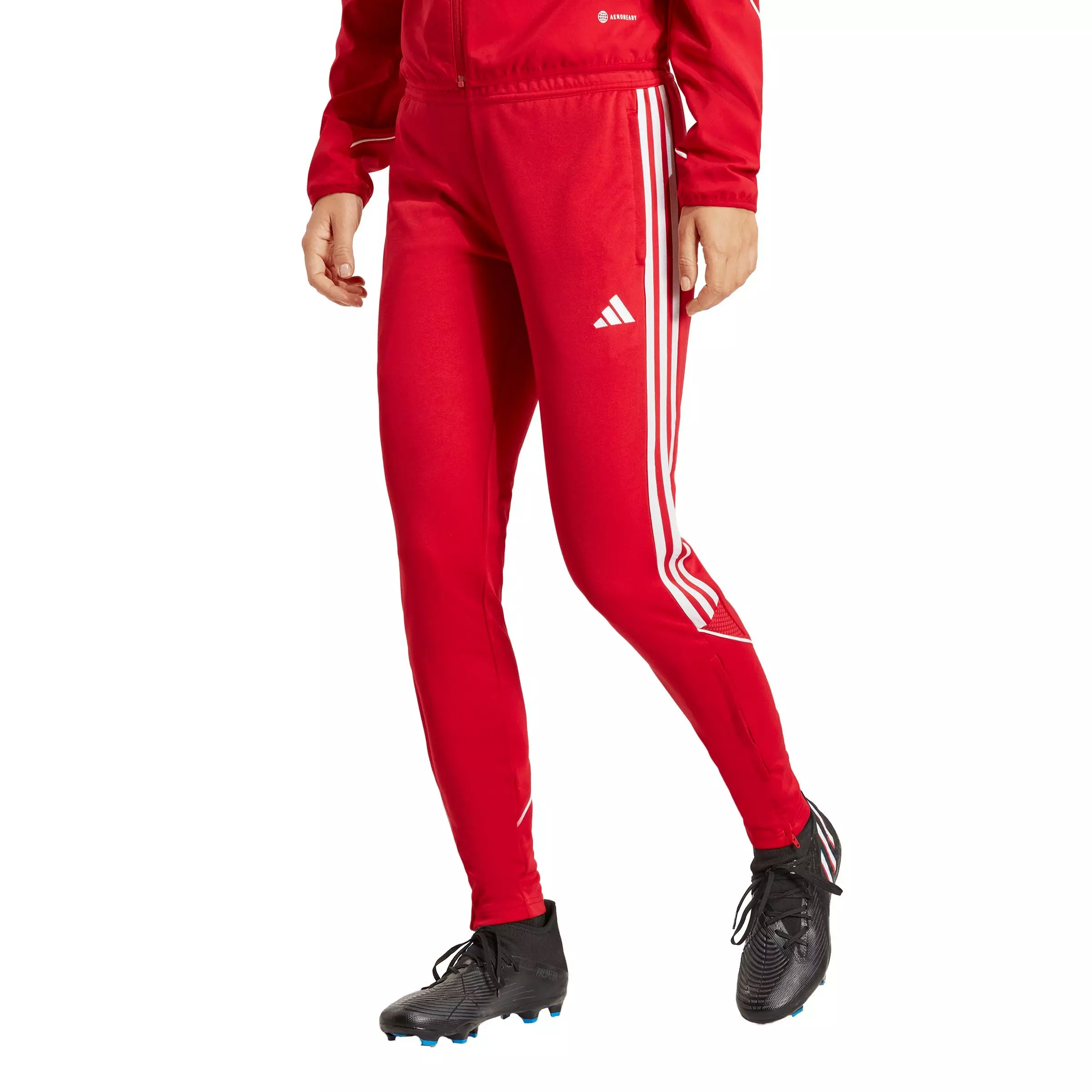 Red adidas store jogging pants